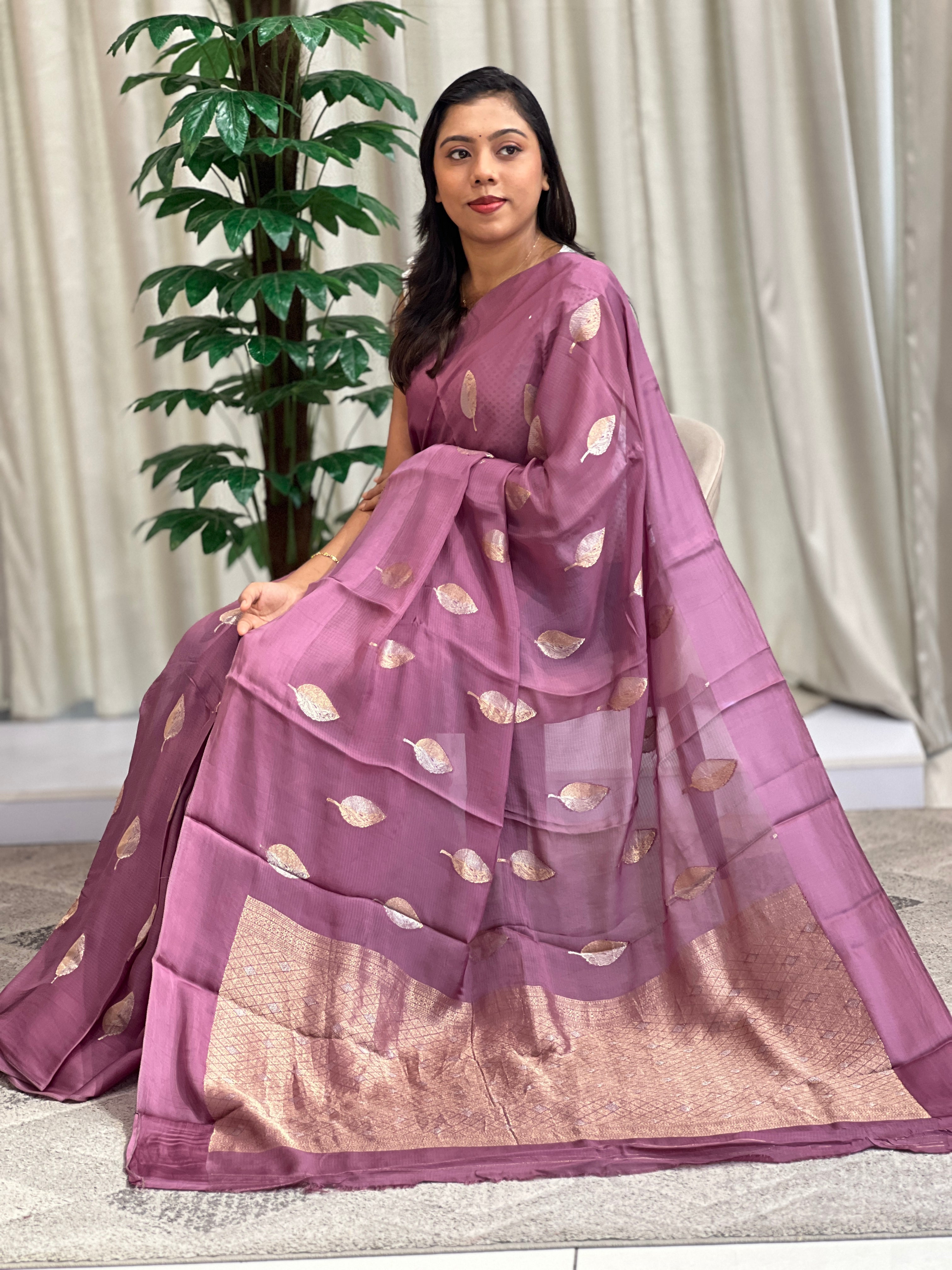 Sona Chandi Woven Pattern Silky Kota Saree | RS155