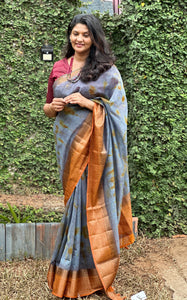 Tie & Dye Pattern Semi Chanderi Saree | YNG194