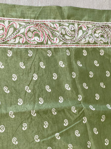 Paisley Printed Semi Tussar Saree | GAR151