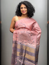 Noil Tussar Saree With Paisley Pattern  | MNH281