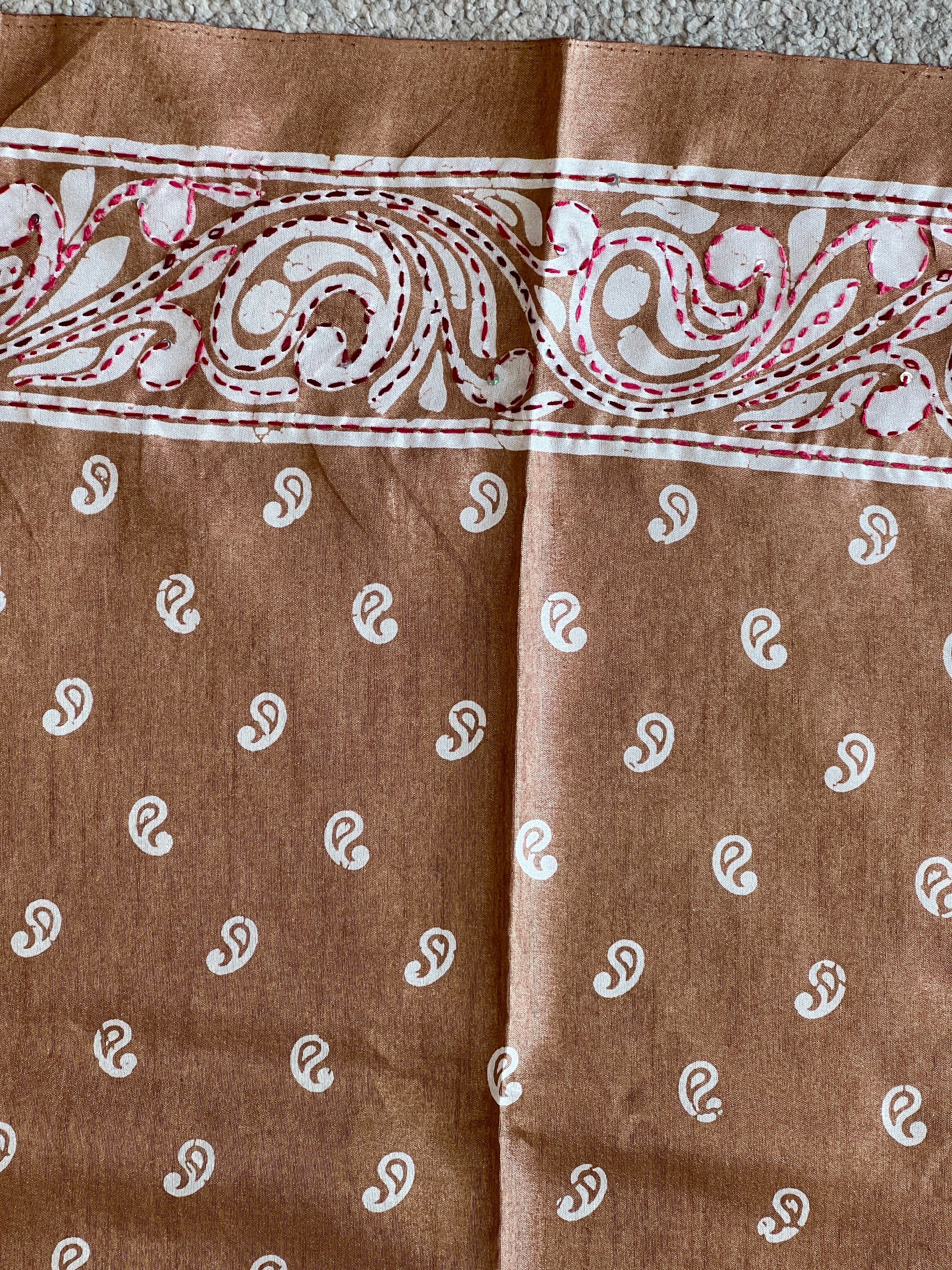 Paisley Printed Semi Tussar Saree | GAR152