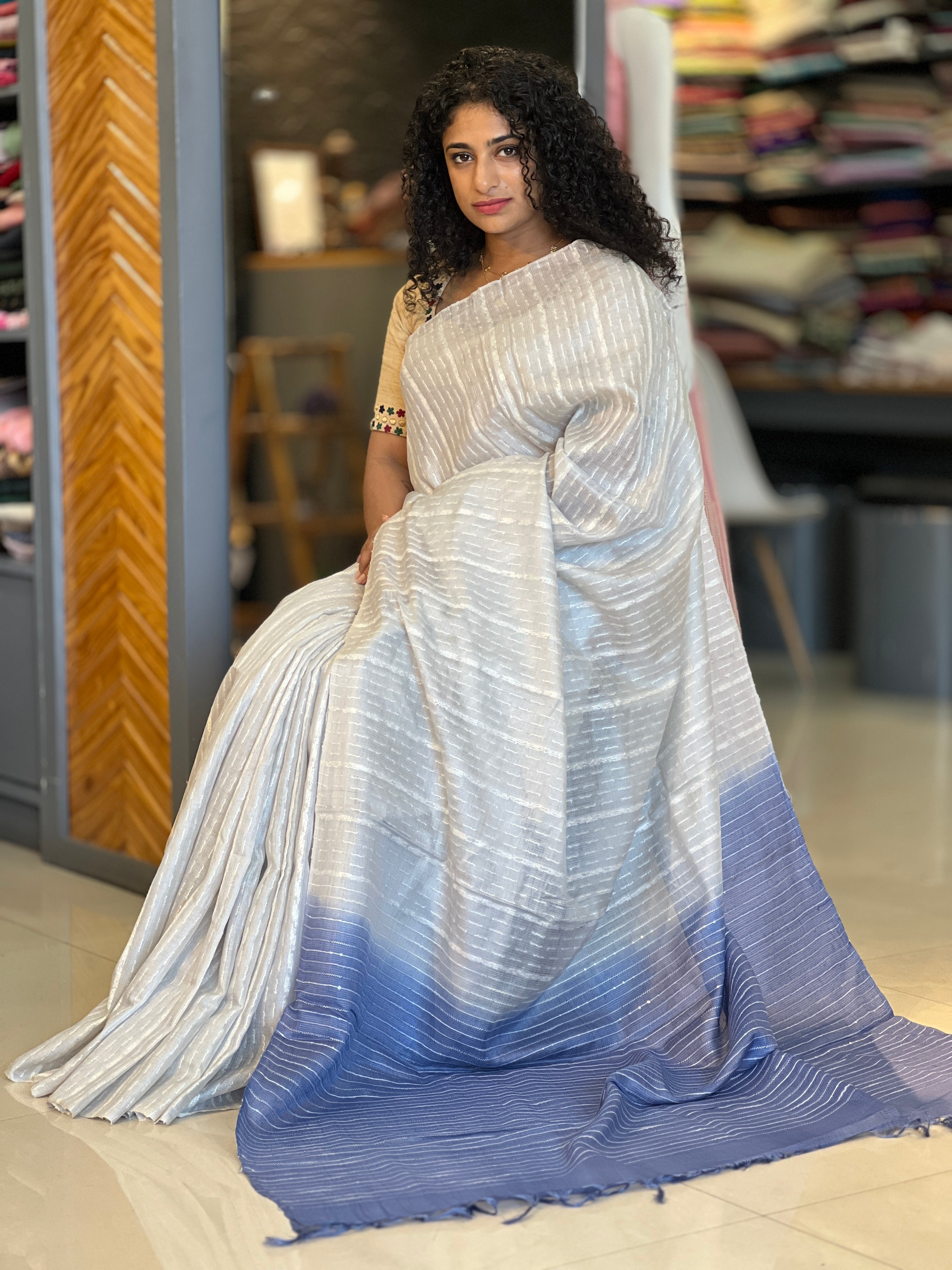 Kesiya Weaved Tussar Saree | AHR462