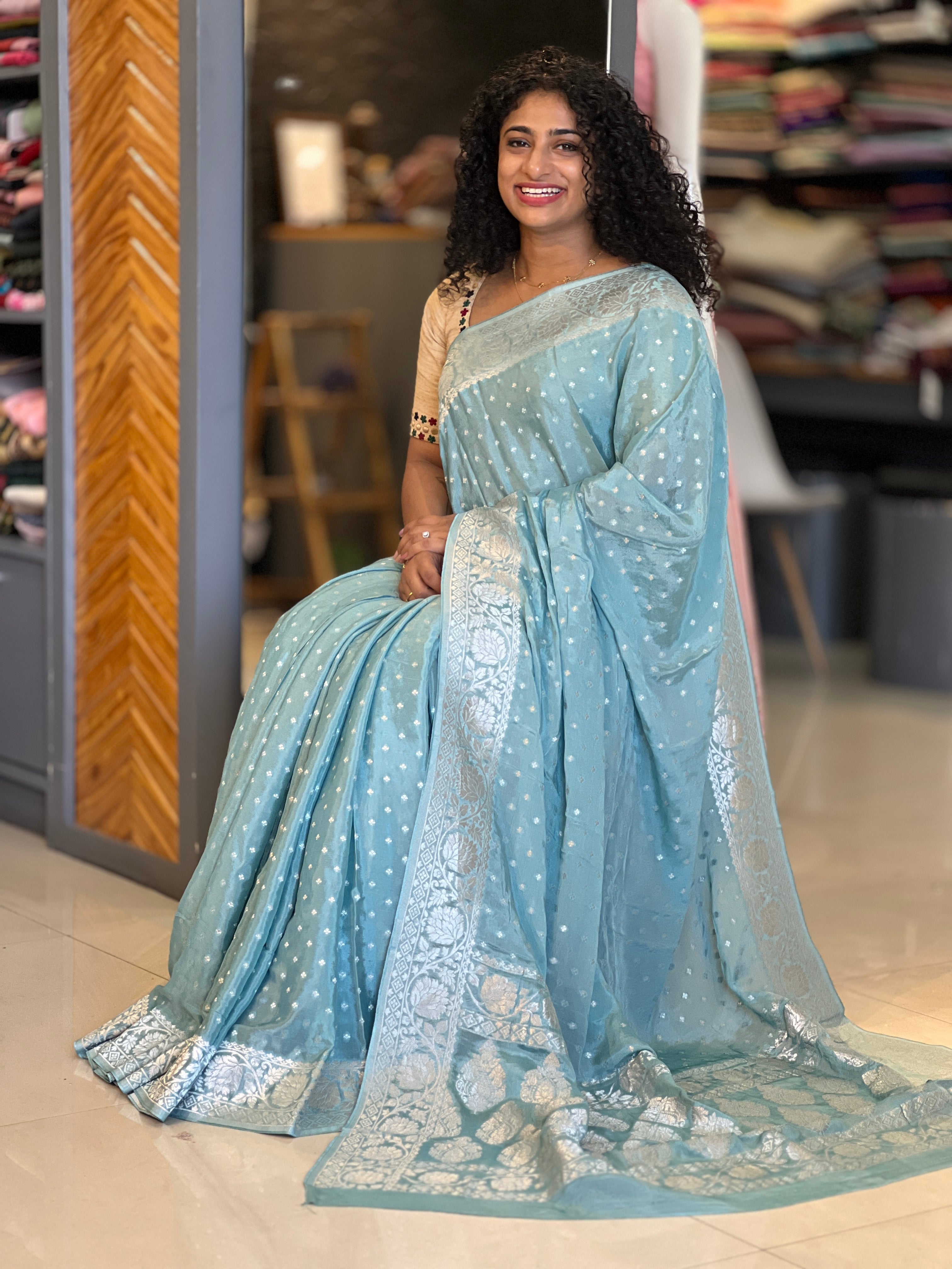 Banarasi Weaving Georgette Saree | YNG346
