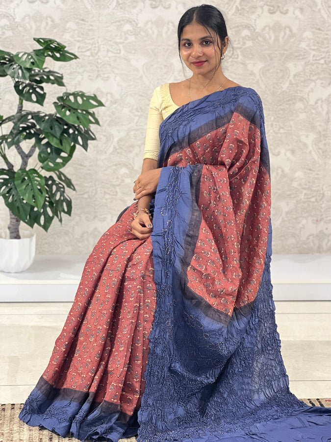 Printed Design Tussar Saree | RGD464