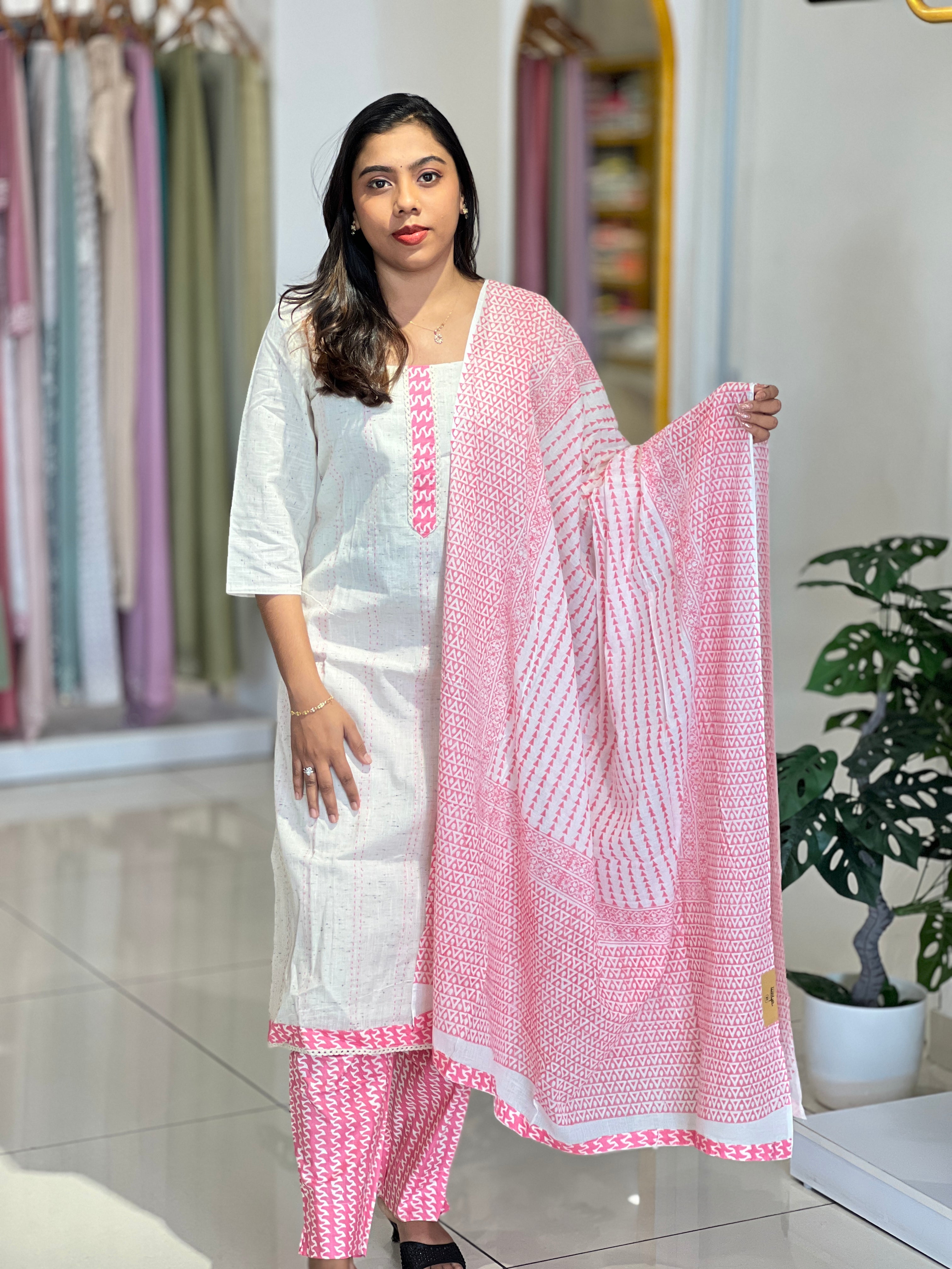 Printed Design Cotton Kurta Set | IHP113