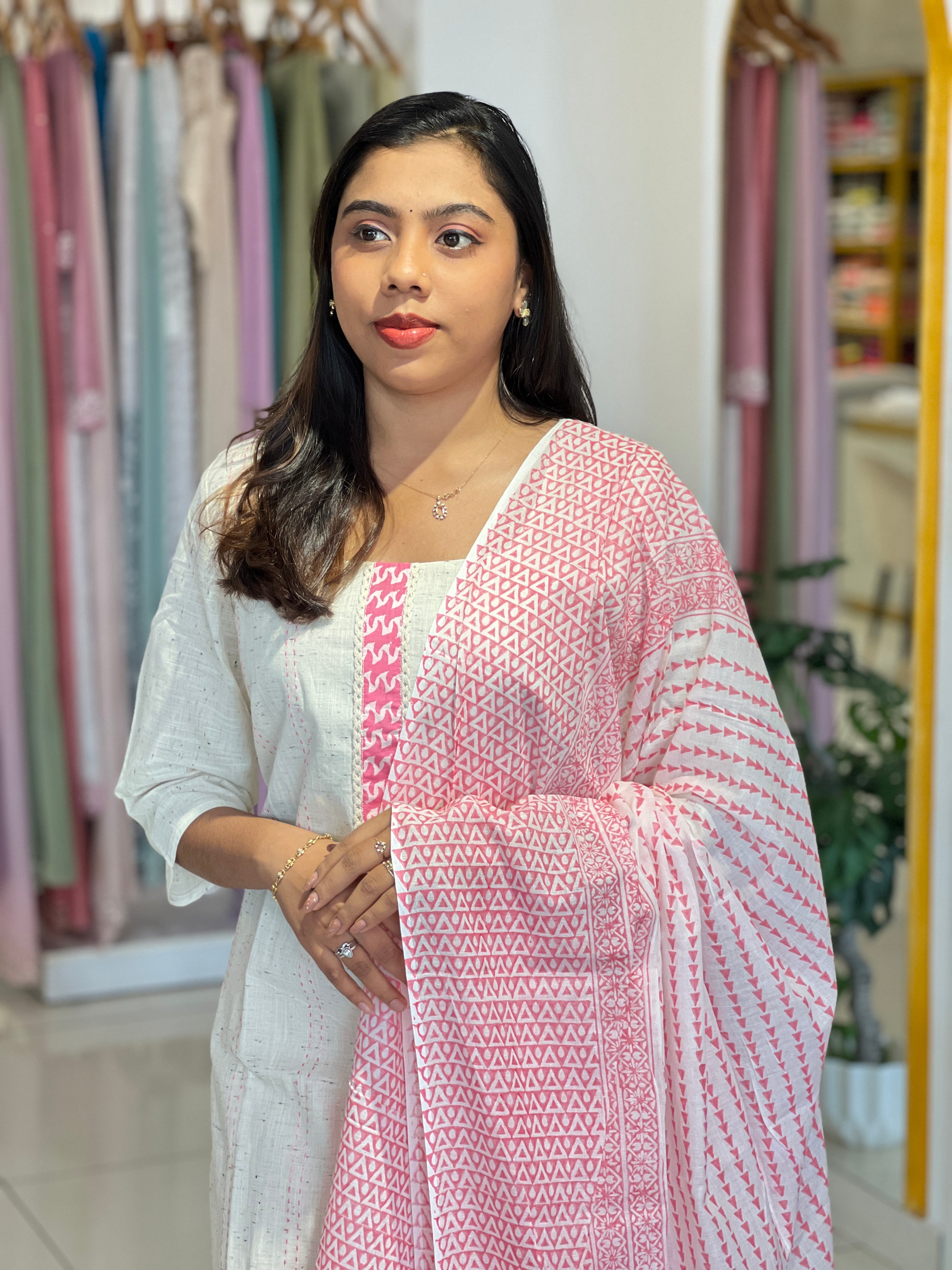 Printed Design Cotton Kurta Set | IHP113