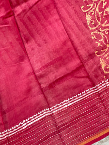 Batik Printed Chanderi Silk Saree | RGD425