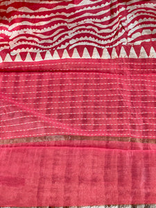 Printed Chanderi Silk Saree | RGD451