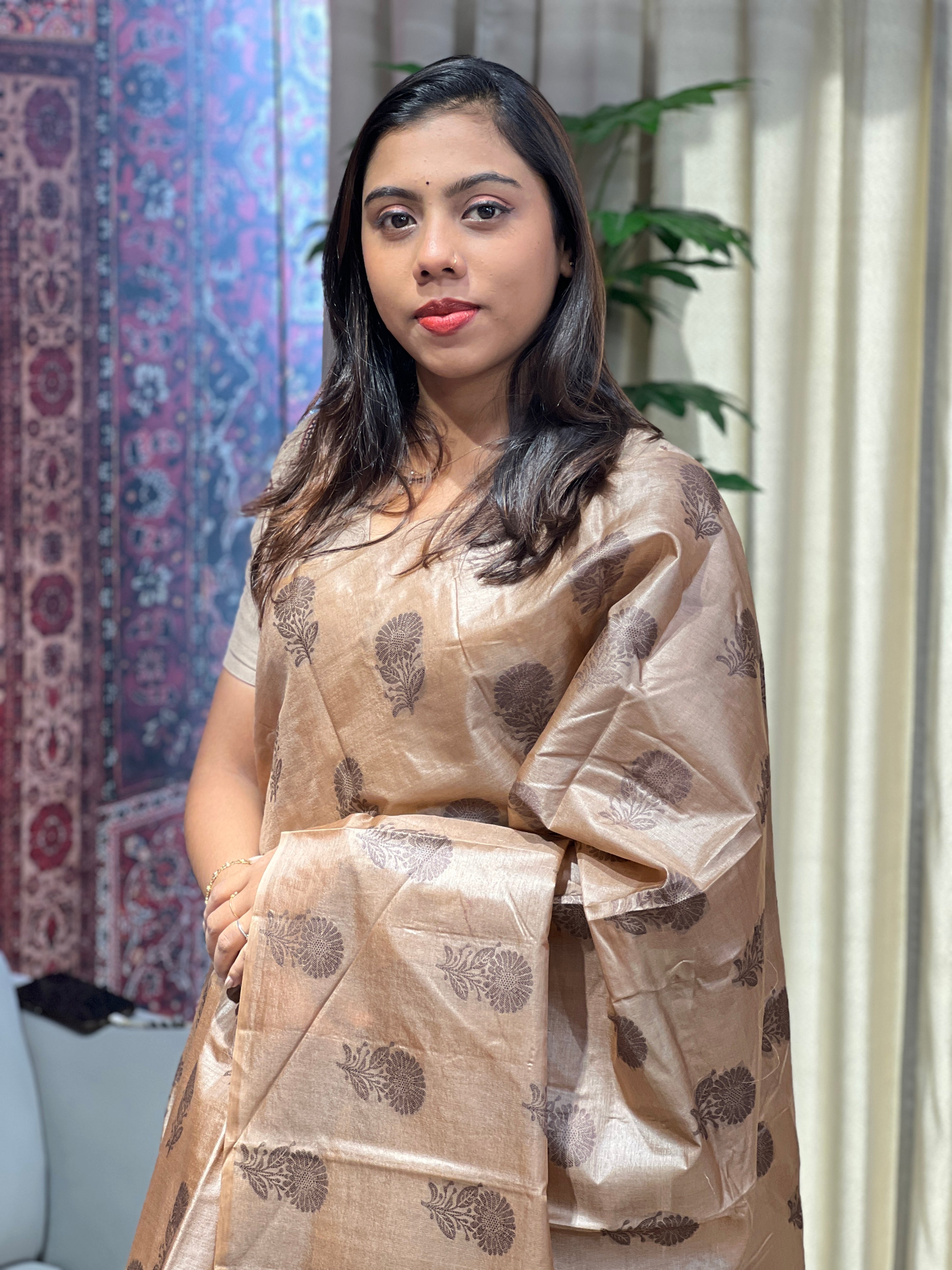 Thread Weaving Tussar Saree | YNG682
