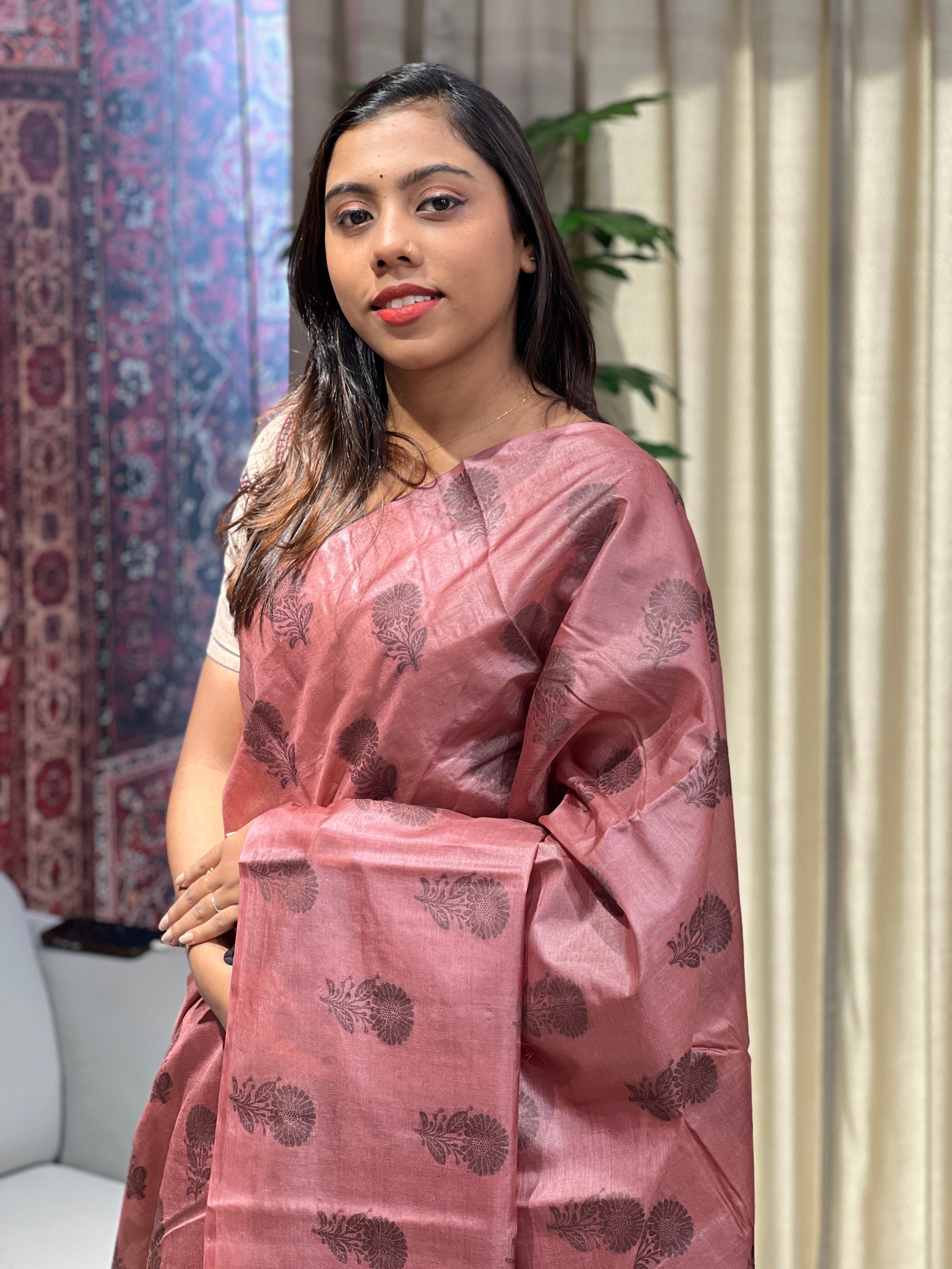 Thread Weaving Tussar Saree | YNG683