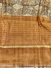 Printed Design & Machine Embroidery Kantha Border Design Chanderi Silk Saree | RGD421