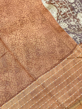 Printed Design & Machine Embroidery Kantha Border Design Chanderi Silk Saree | RGD421