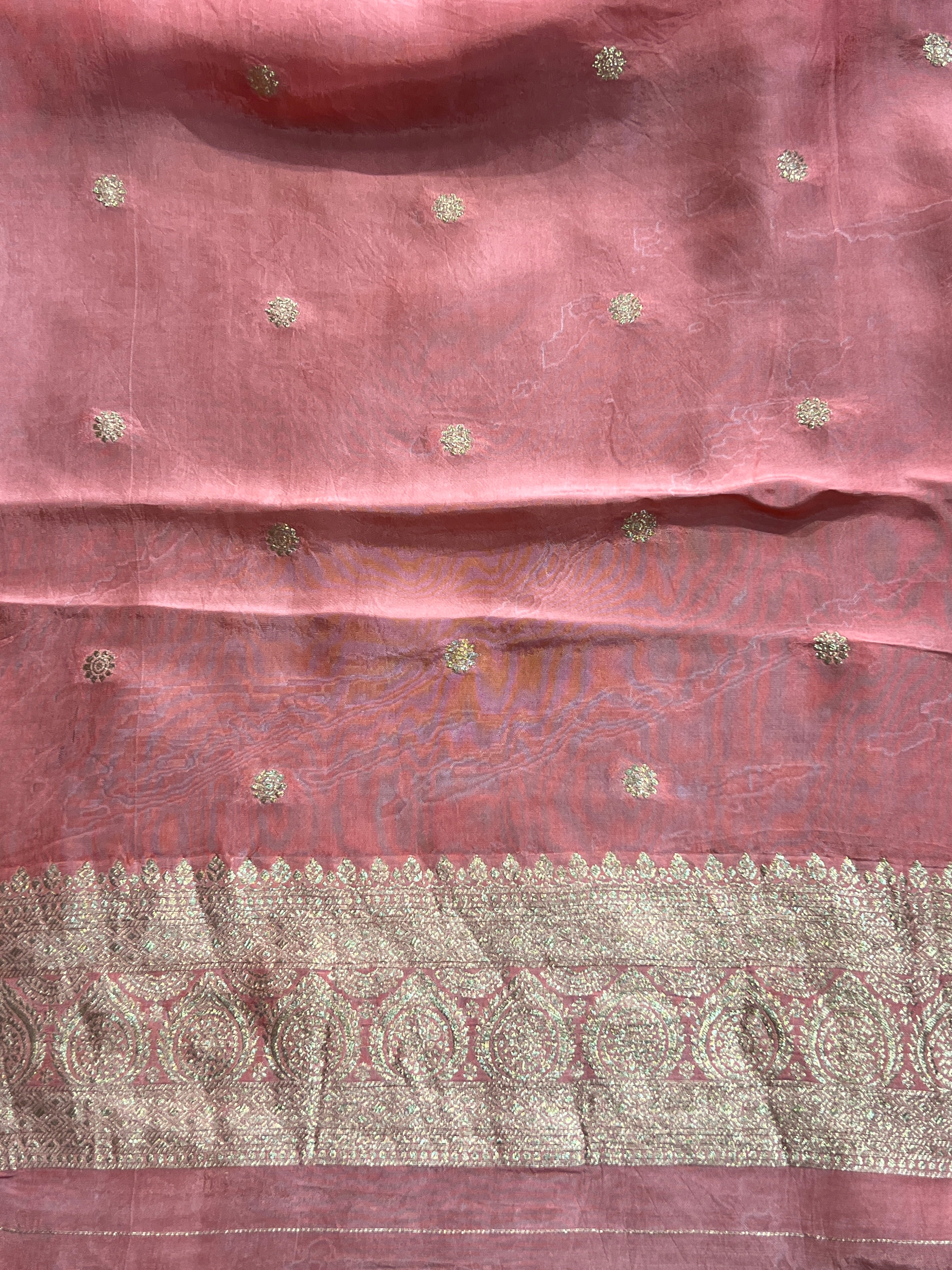 Circular Pattern Crepe Silk Saree | RS133