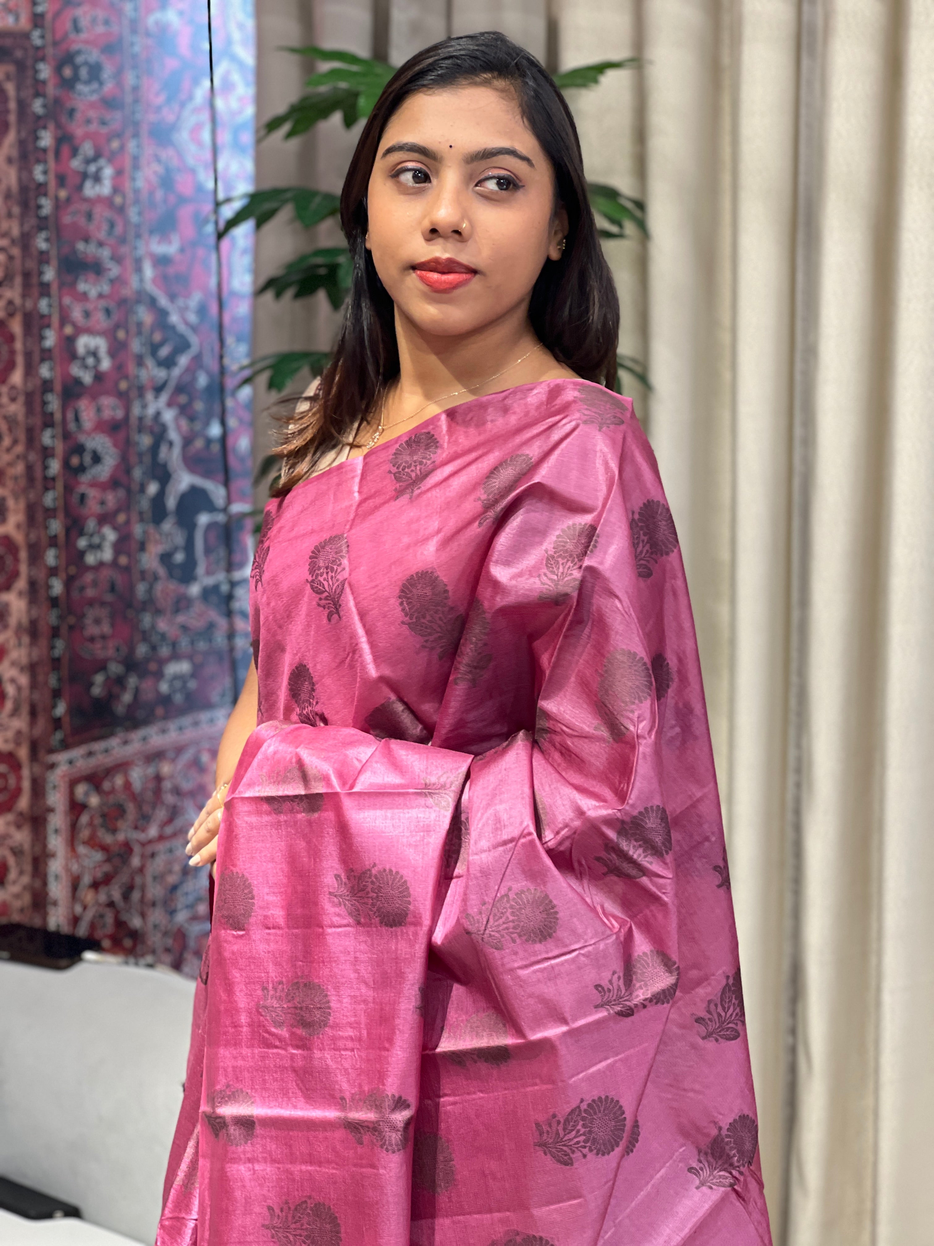 Thread Weaving Tussar Saree | YNG681