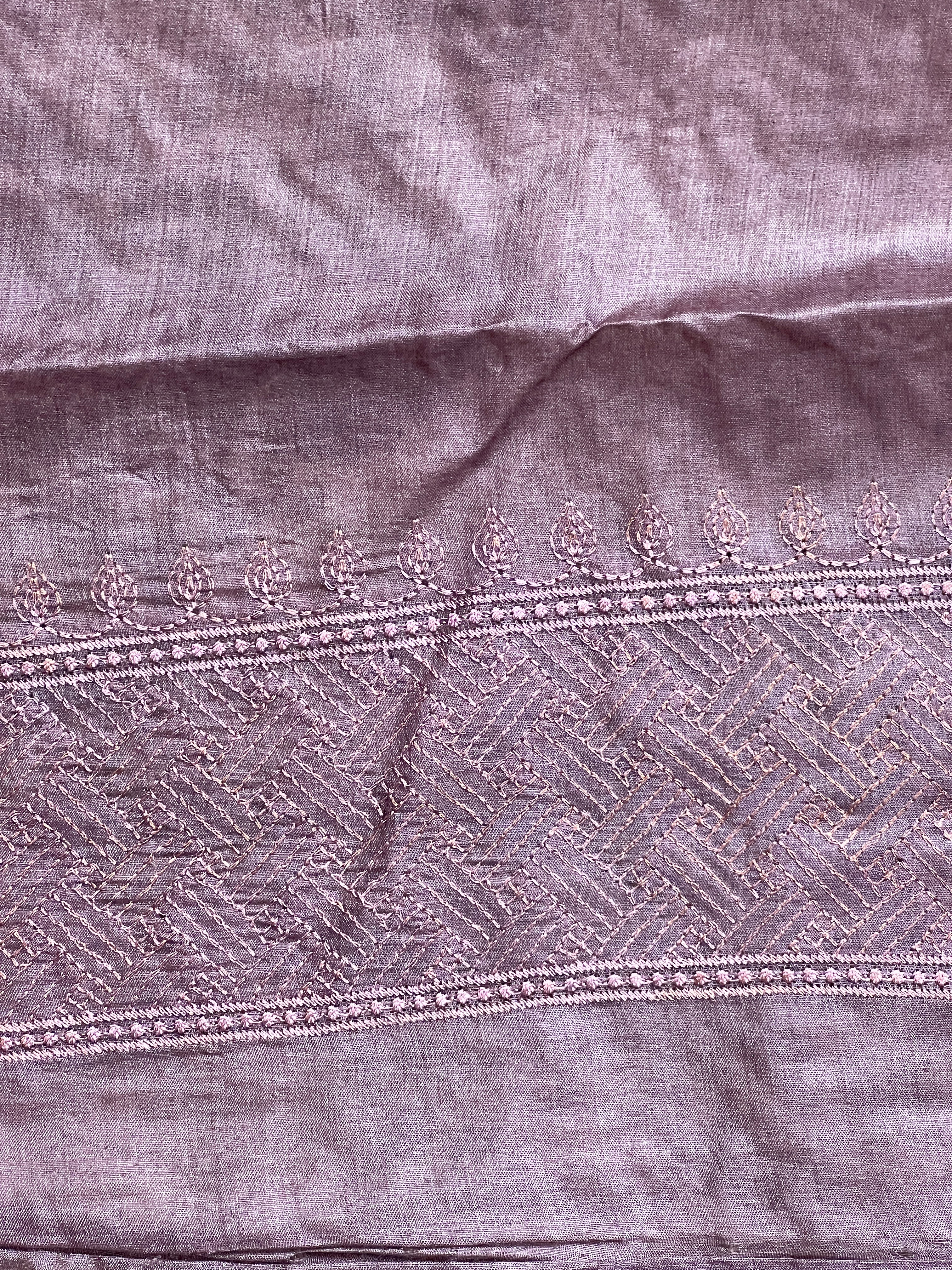 Embroidered Pattern Tussar Saree | ZSS113