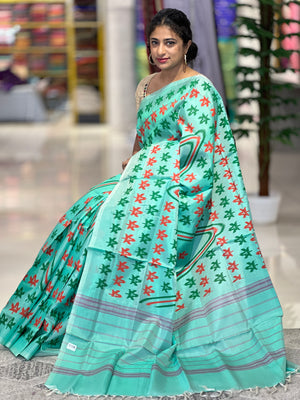 Screen Printed Banana Pith Saree | VR167