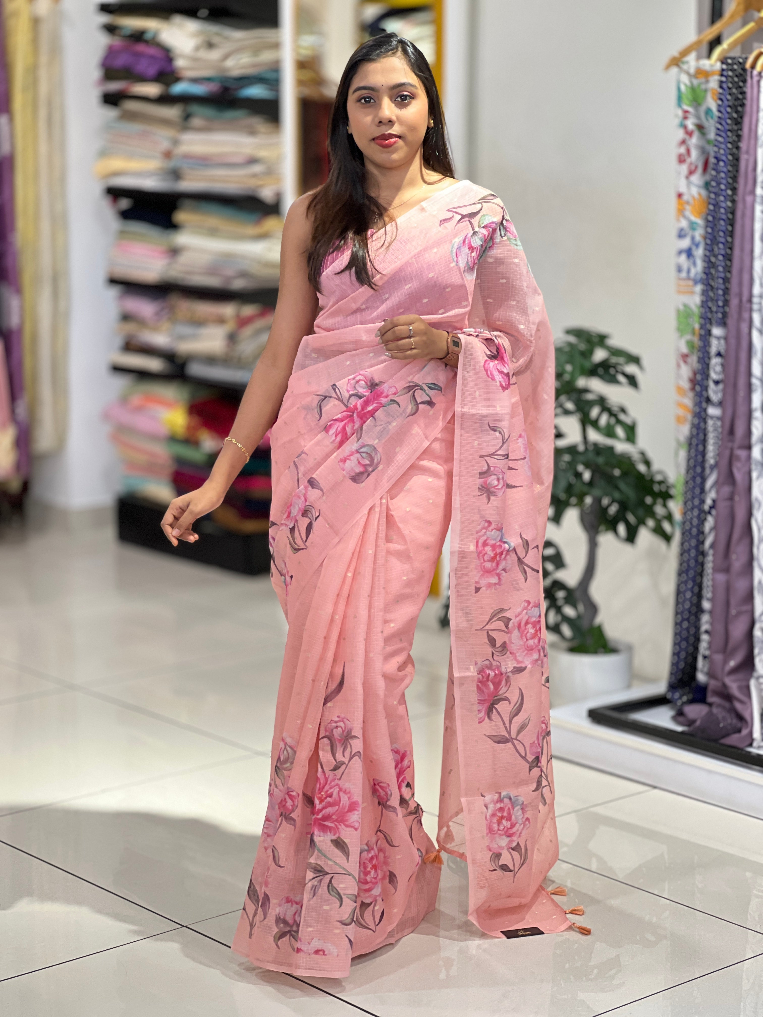 Floral Digital Printed Silky Kota Saree | MR425