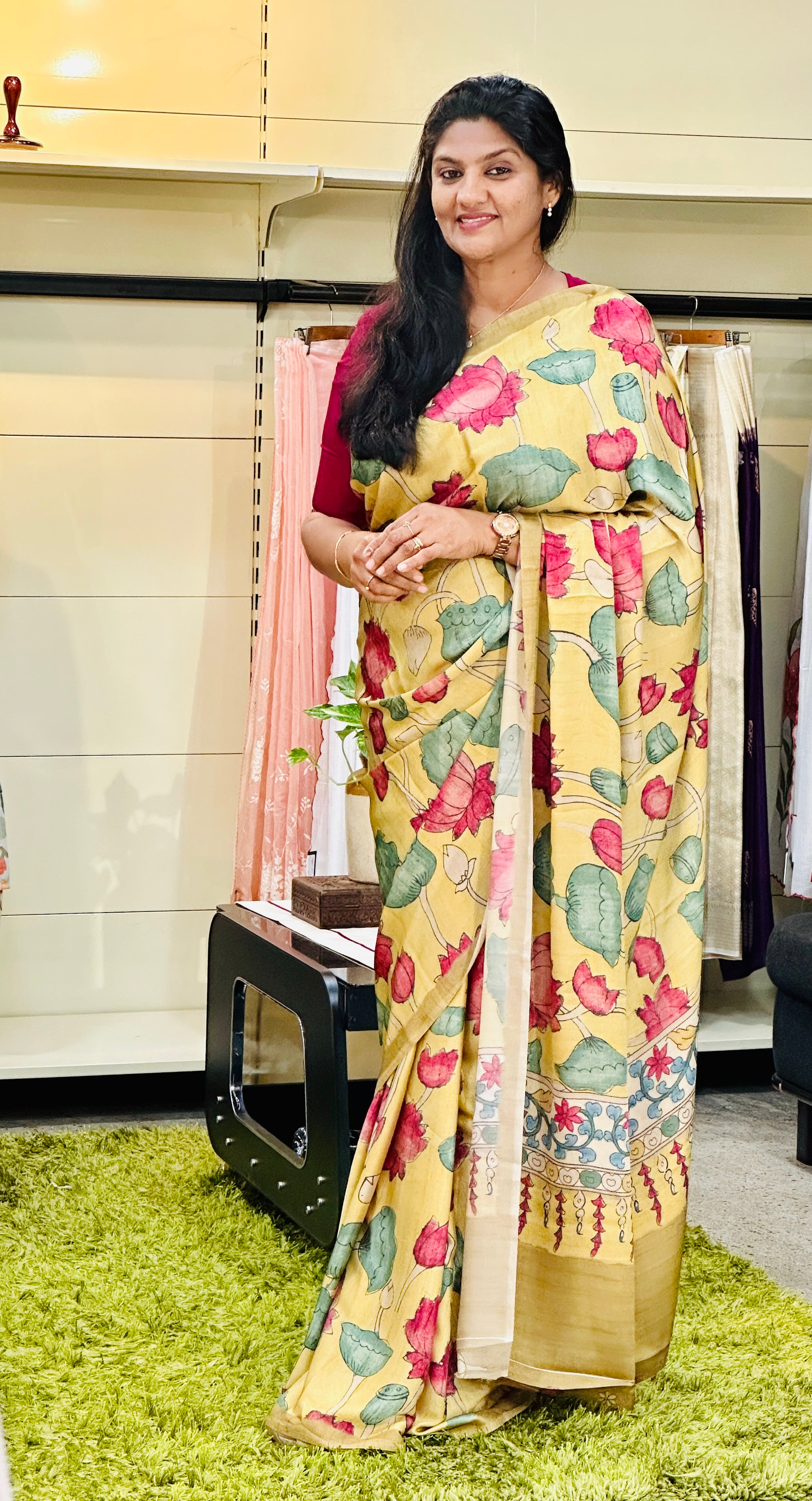 Floral Digital Printed Crepe Saree | SSN426