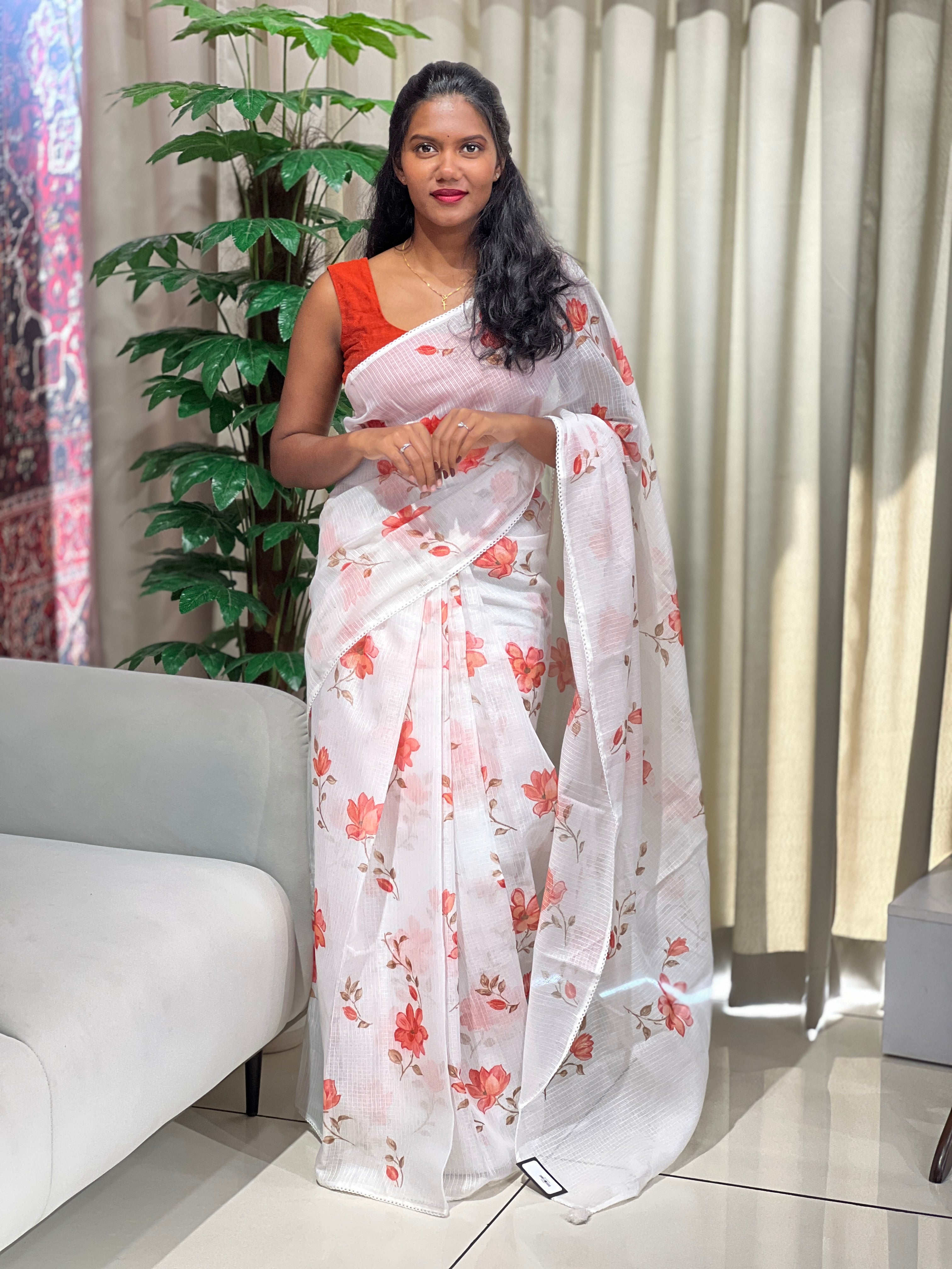 Floral Digital Printed Silky Kota Saree | MR427