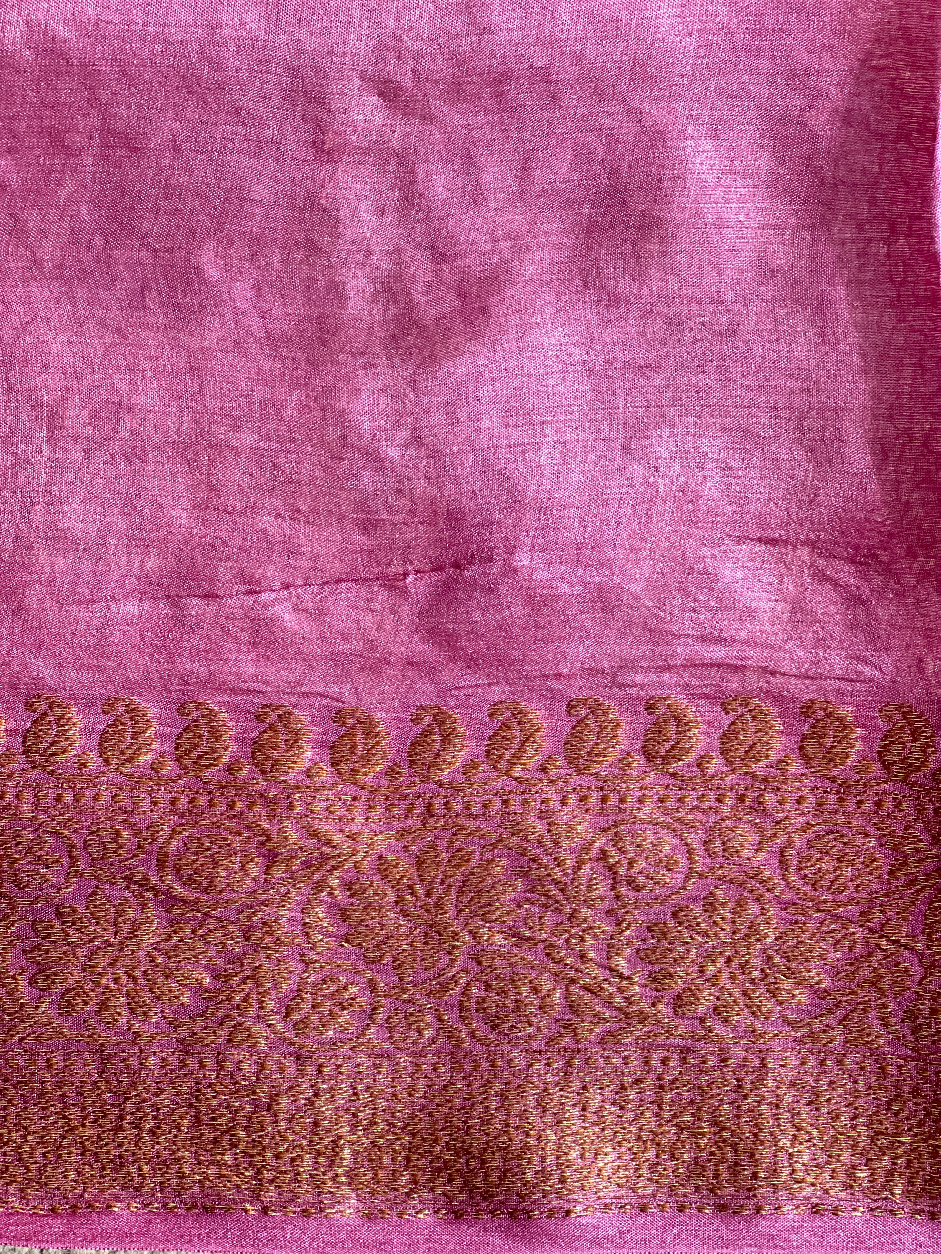Check Patterned Embroidered Tussar Saree | ZSS103