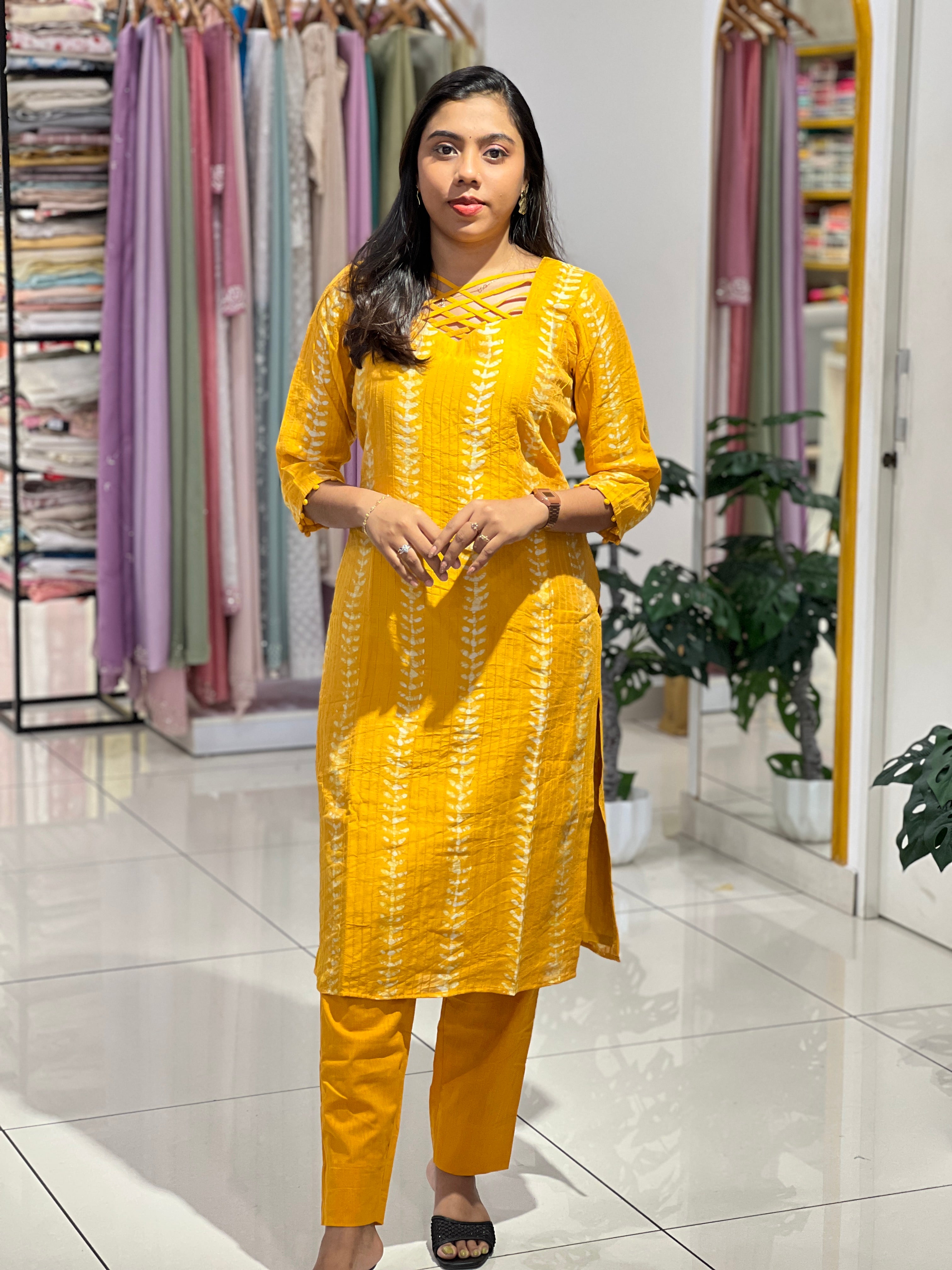 Batik Printed Cotton Blended Kurta Set | IHP151