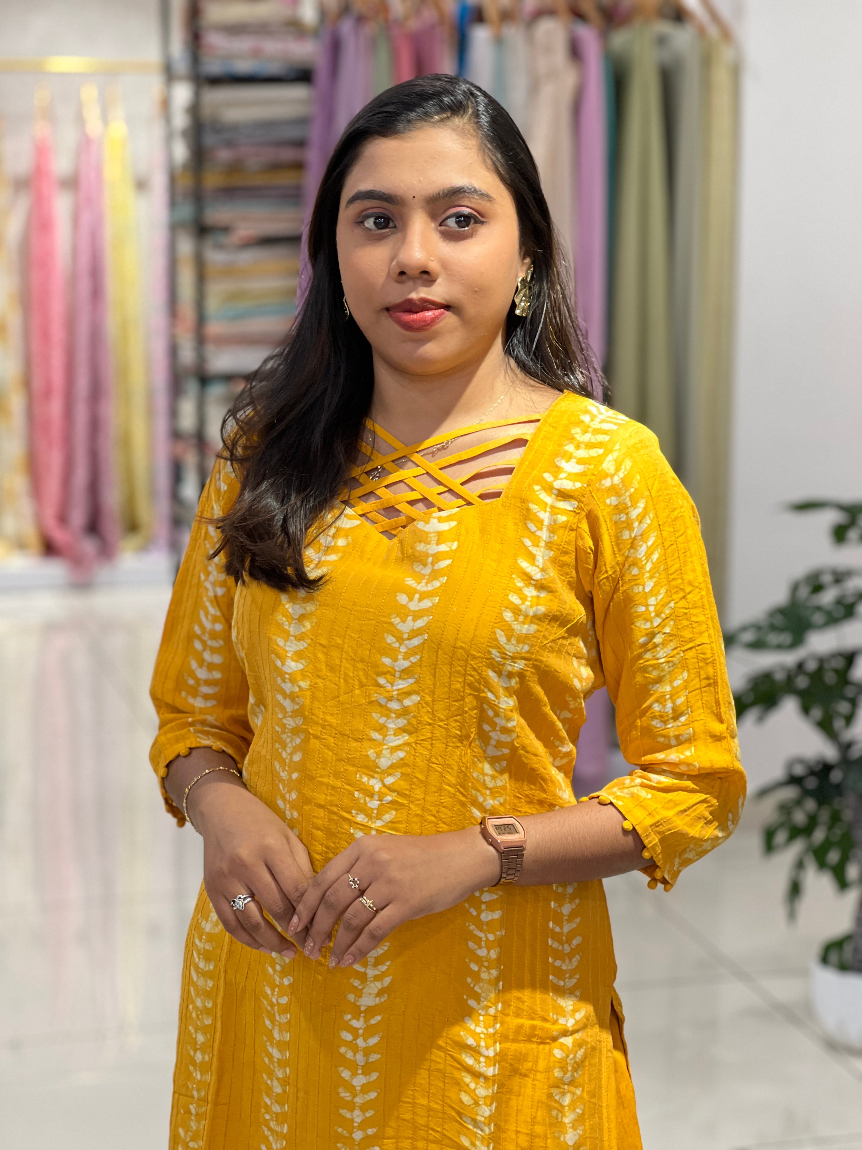 Batik Printed Cotton Blended Kurta Set | IHP151