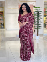 Block Printed Modal Silk Saree | SAC137