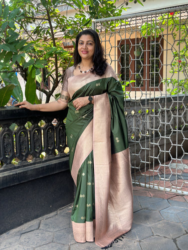 Zari Weaving Semi Silk Saree | KF139