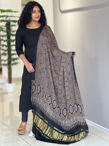 Hand Block Printed Modal Silk Dupatta | SAC164