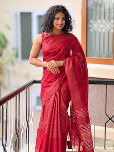 Classic Bhagalpuri Tussar Finish Saree | MRD296