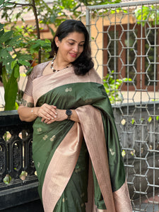 Zari Weaving Semi Silk Saree | KF139