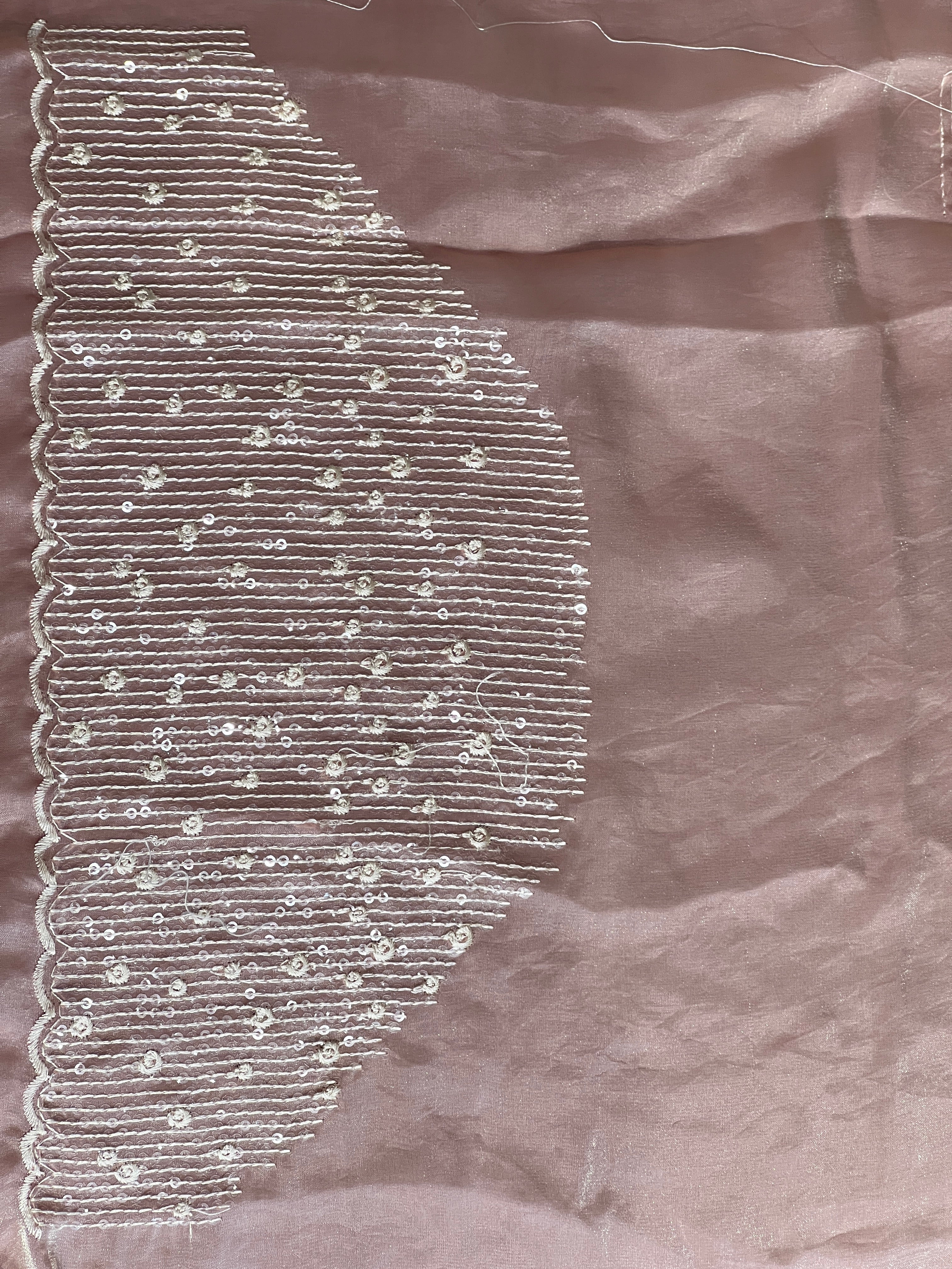 Machine Embroidery Detailed Velvet Georgette Saree | BLD1764