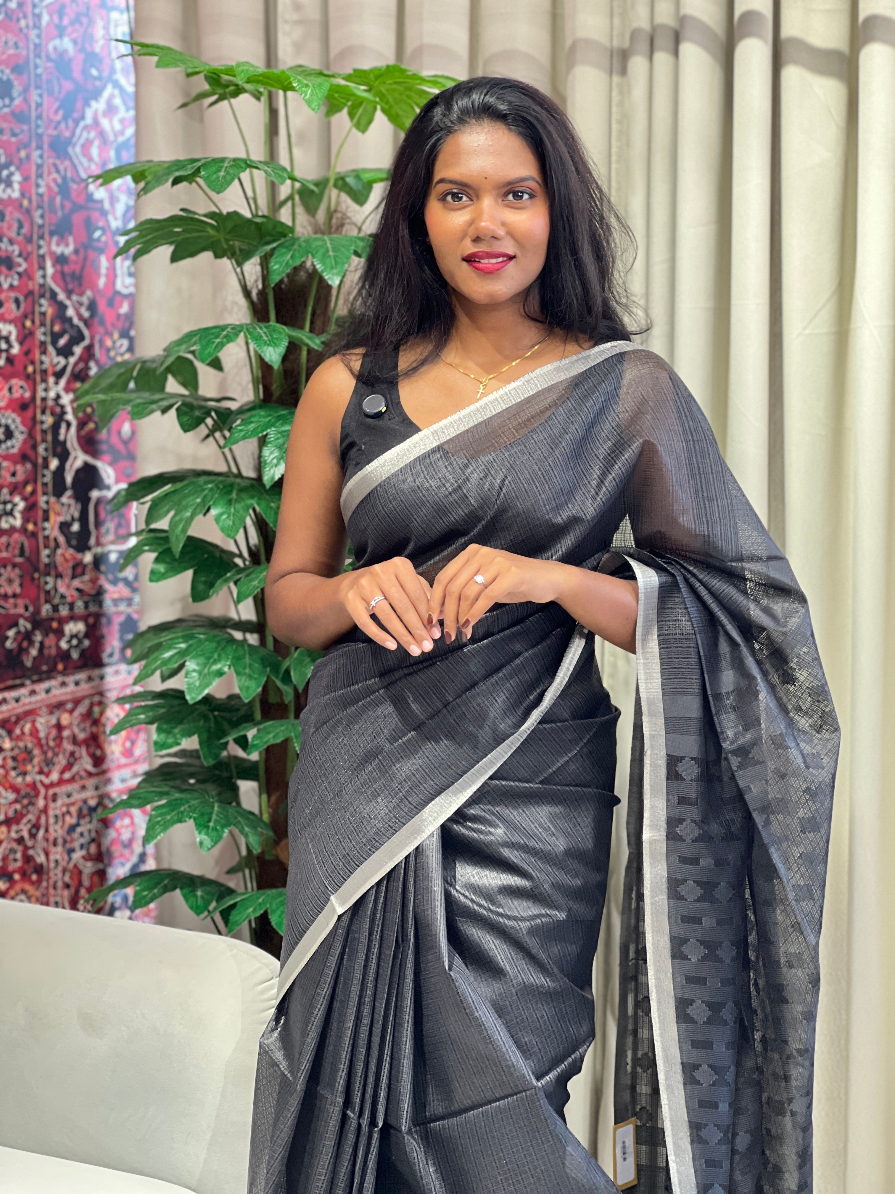 Bhagalpuri Woven Semi Tussar Saree | PF1241