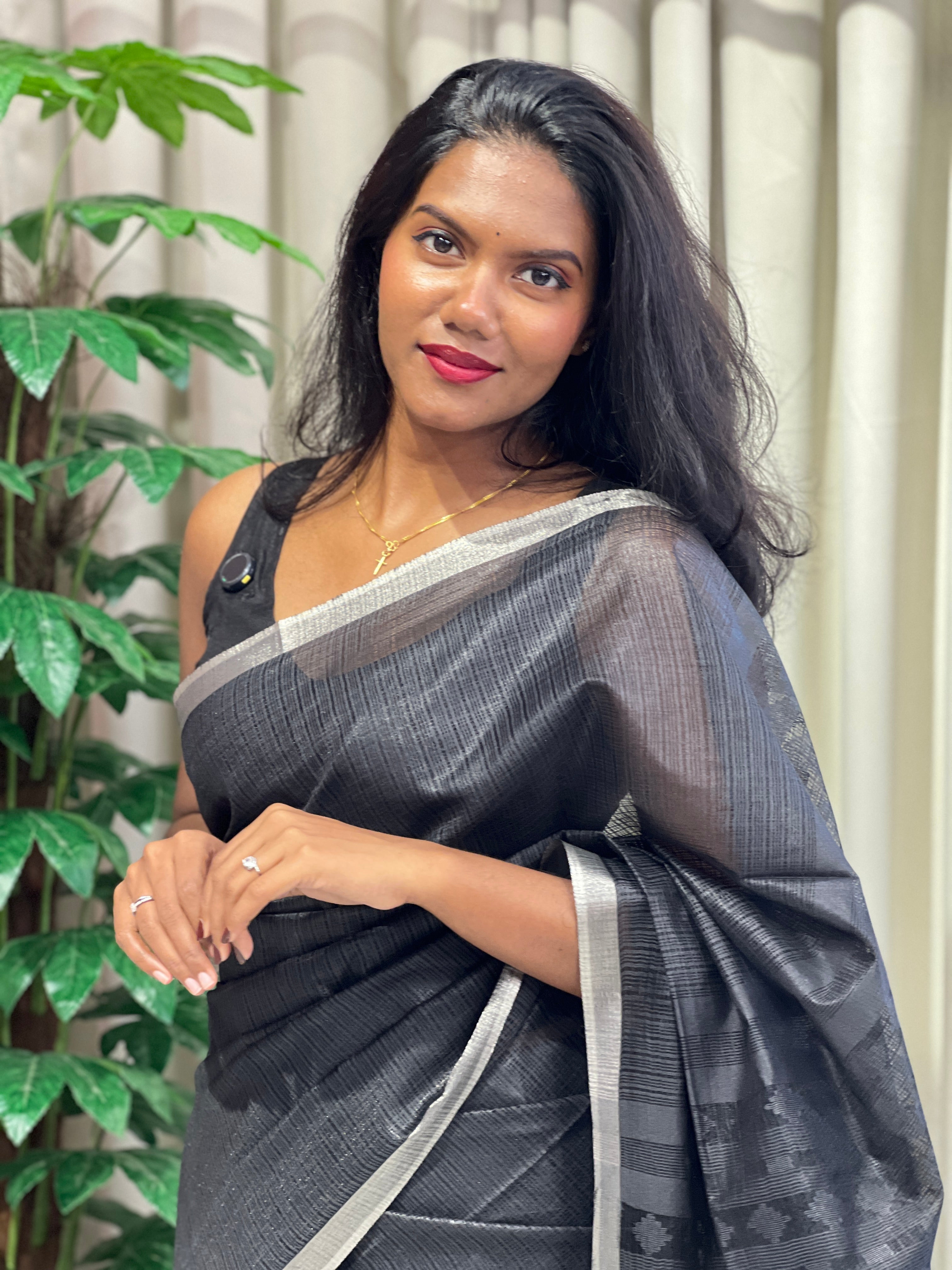 Bhagalpuri Woven Semi Tussar Saree | PF1241