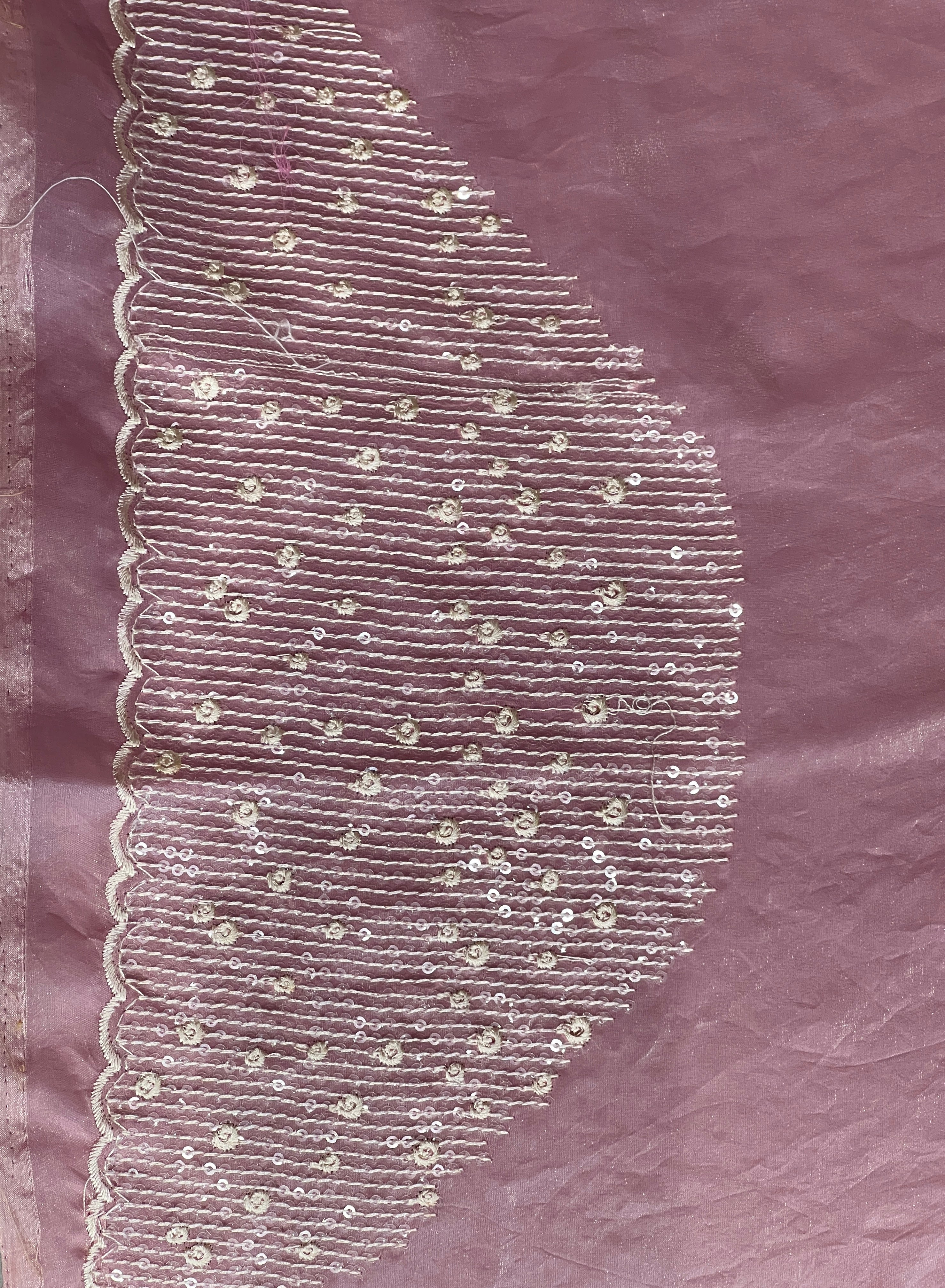 Machine Embroidery Detailed Velvet Georgette Saree | BLD1763