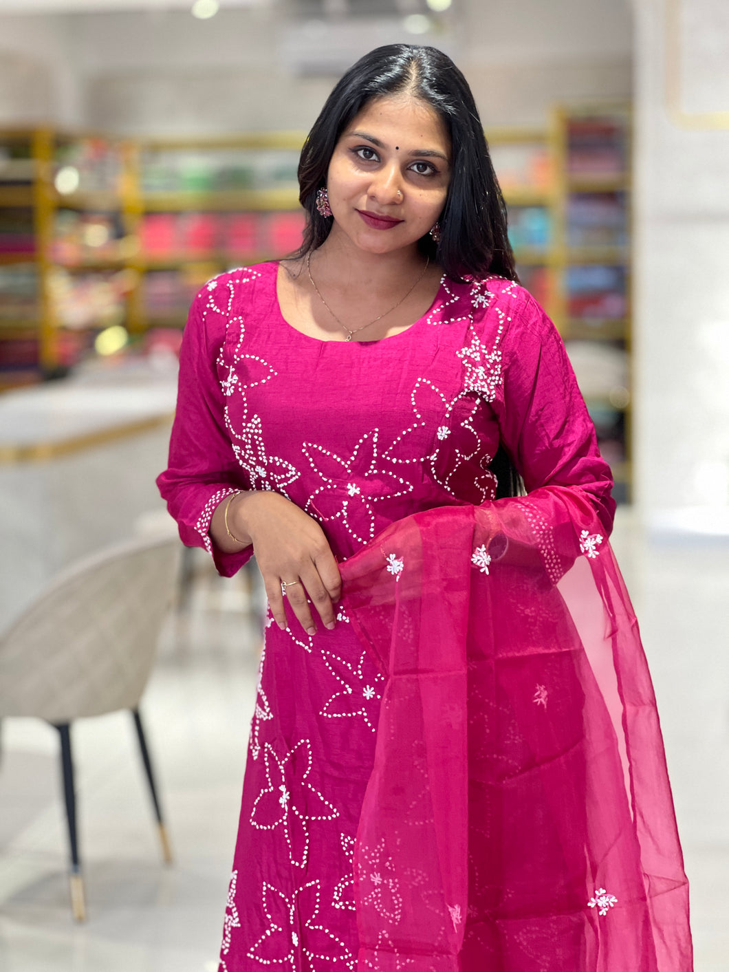 Hand Embroidery Muslin Finish Kurta Set | FW316
