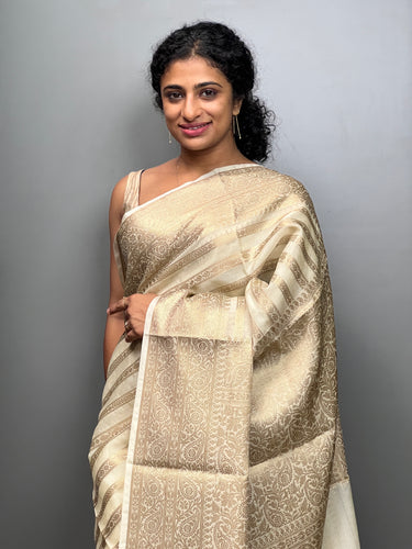 Kora Banarasi Saree With Antique Zari | AL138