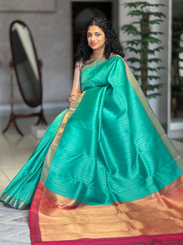 Vertical Line Weaving Pure Silk Saree | JR114