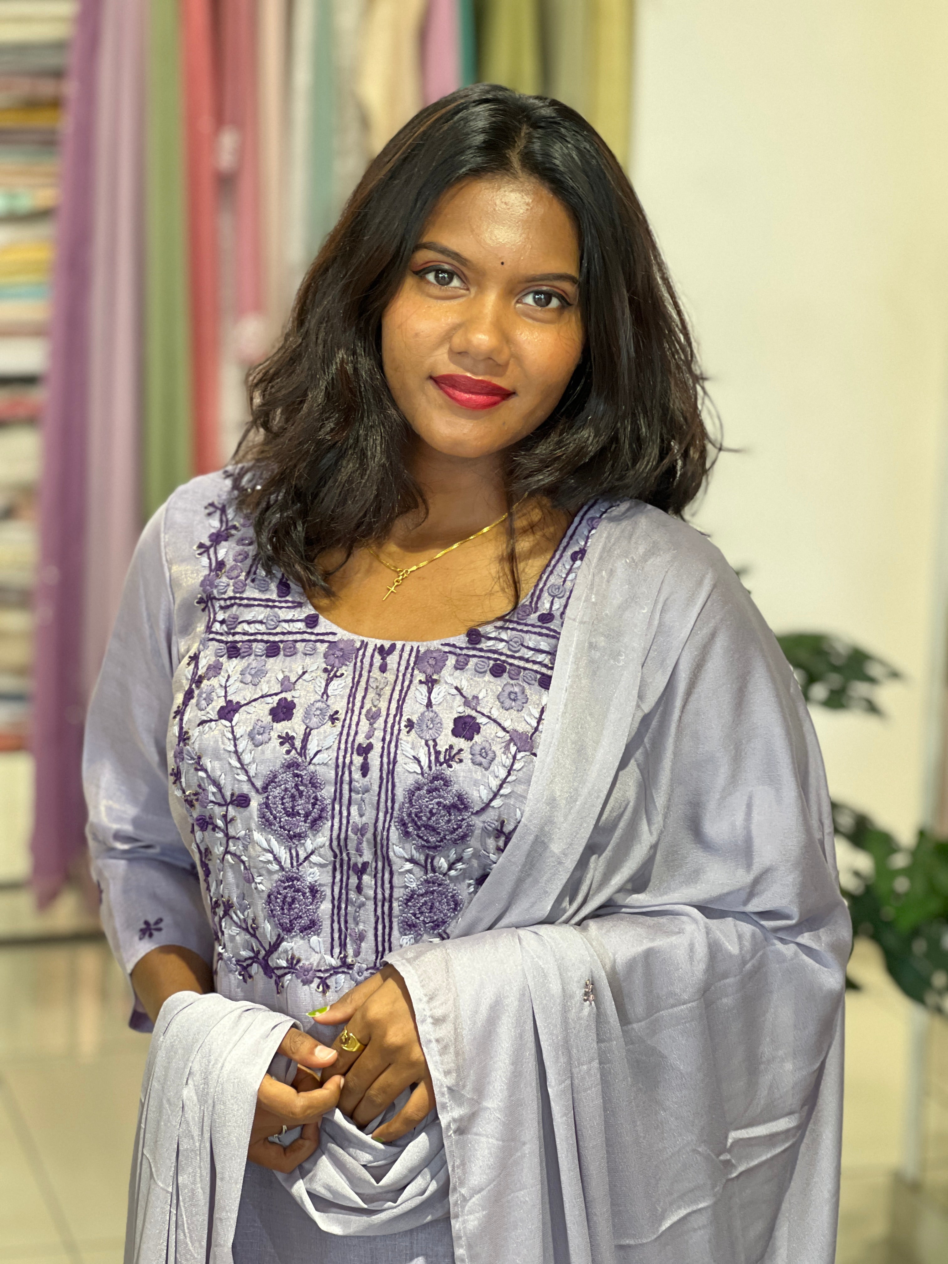 Hand Embroidery Top And Dupatta  | IHP164