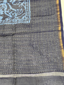 Screen Printed Chanderi Silk Saree | RGD444