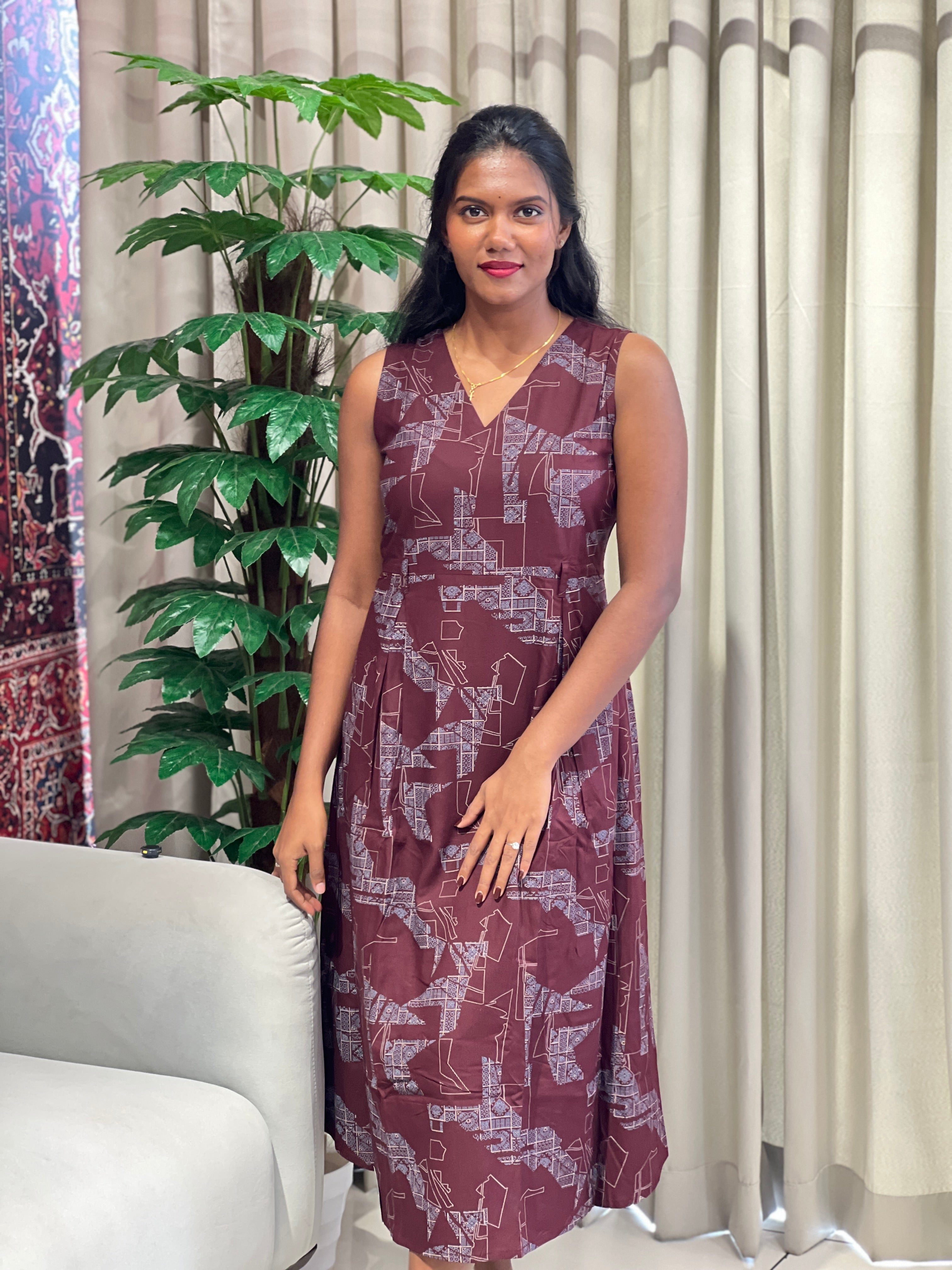 Geometric Printed Cotton Kurta | VSI109