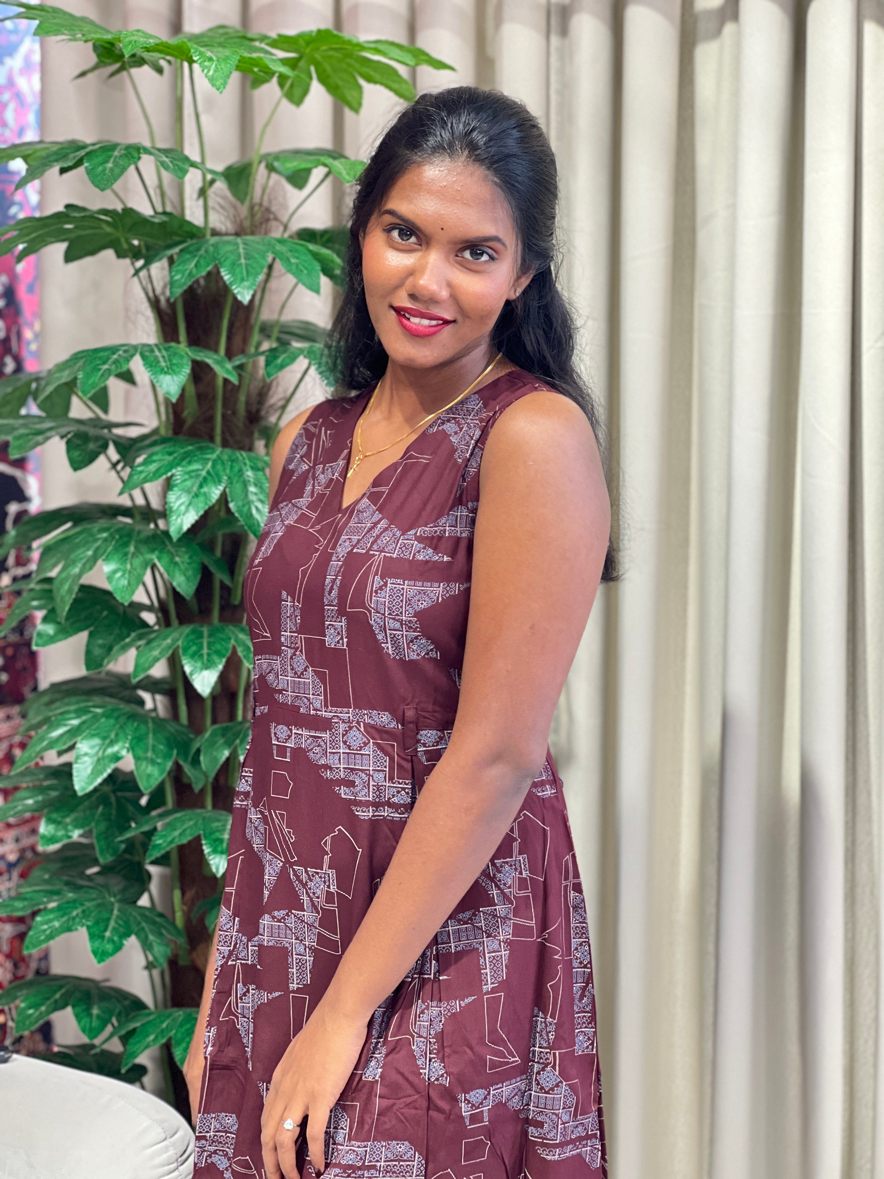 Geometric Printed Cotton Kurta | VSI109