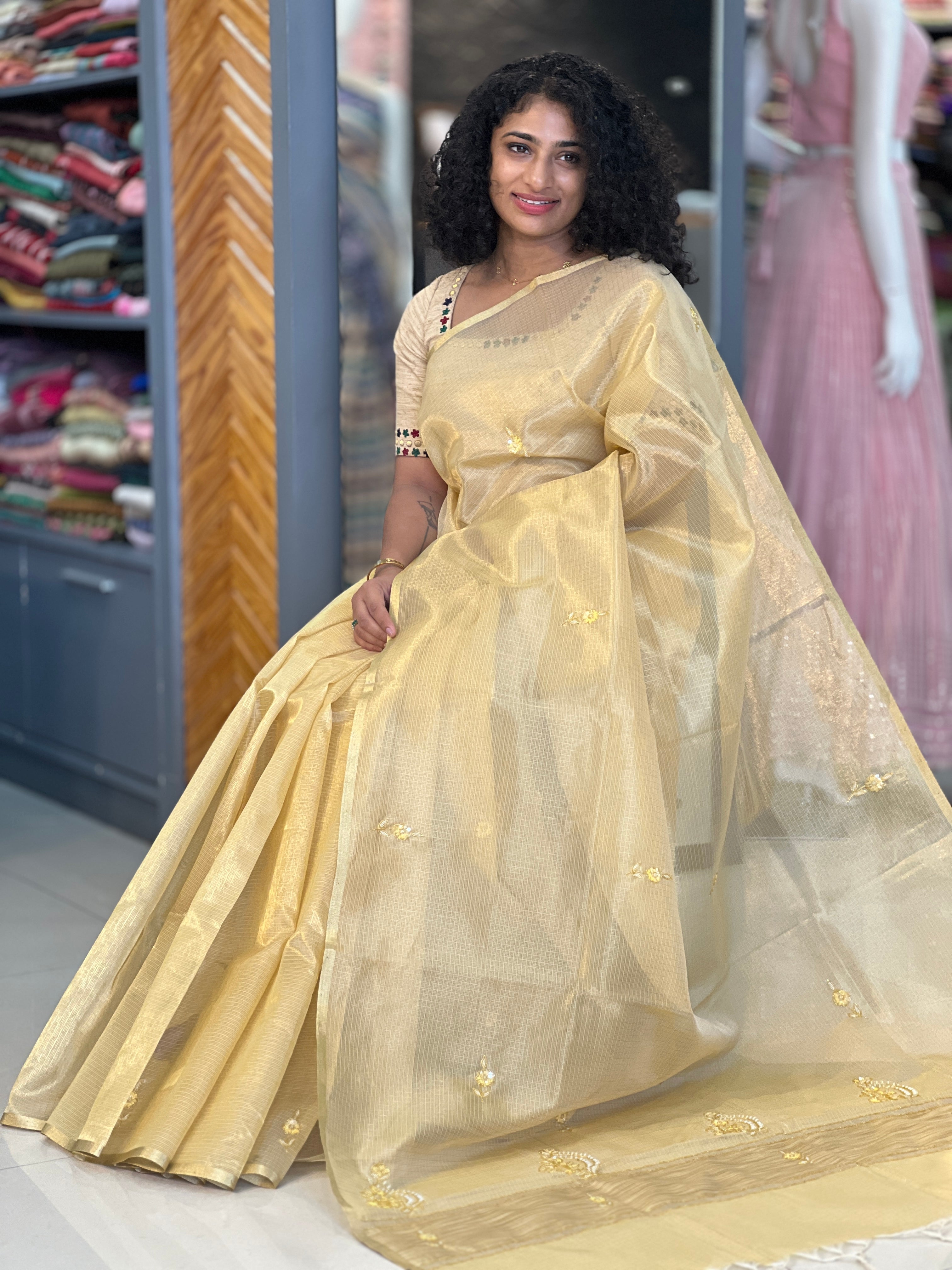Golden Tissue Kota Saree | SVF119
