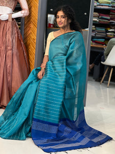 Blue Color Semi Silk Saree | PD563