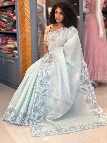 Applique Work Pattern Silky Kota Saree | BLD282
