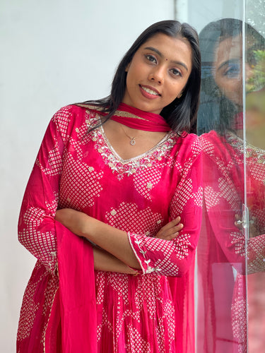 Digital Print With Hand Embroidery Highlighted Muslin Silk Top & Dupatta | FW281
