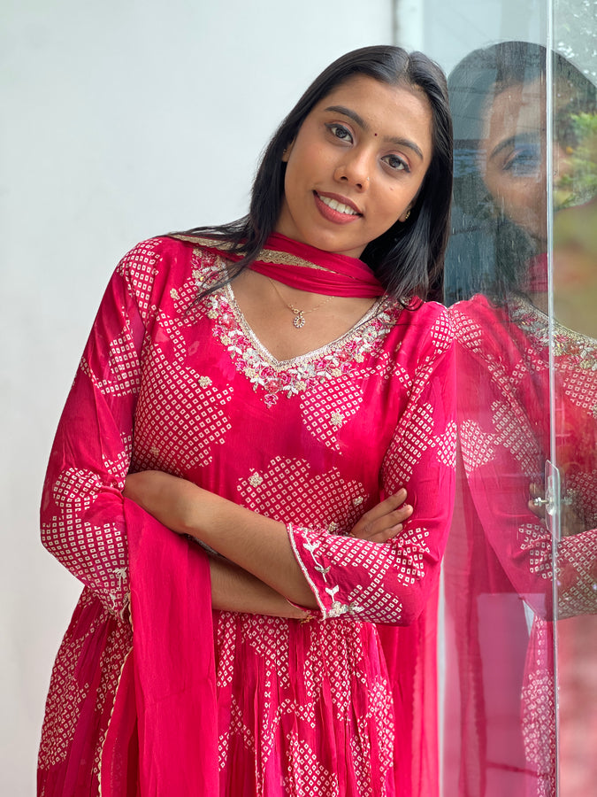 Digital Print With Hand Embroidery Highlighted Muslin Silk Top & Dupatta | FW281