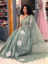 Embroidery Tussar Finish Saree | BLD295