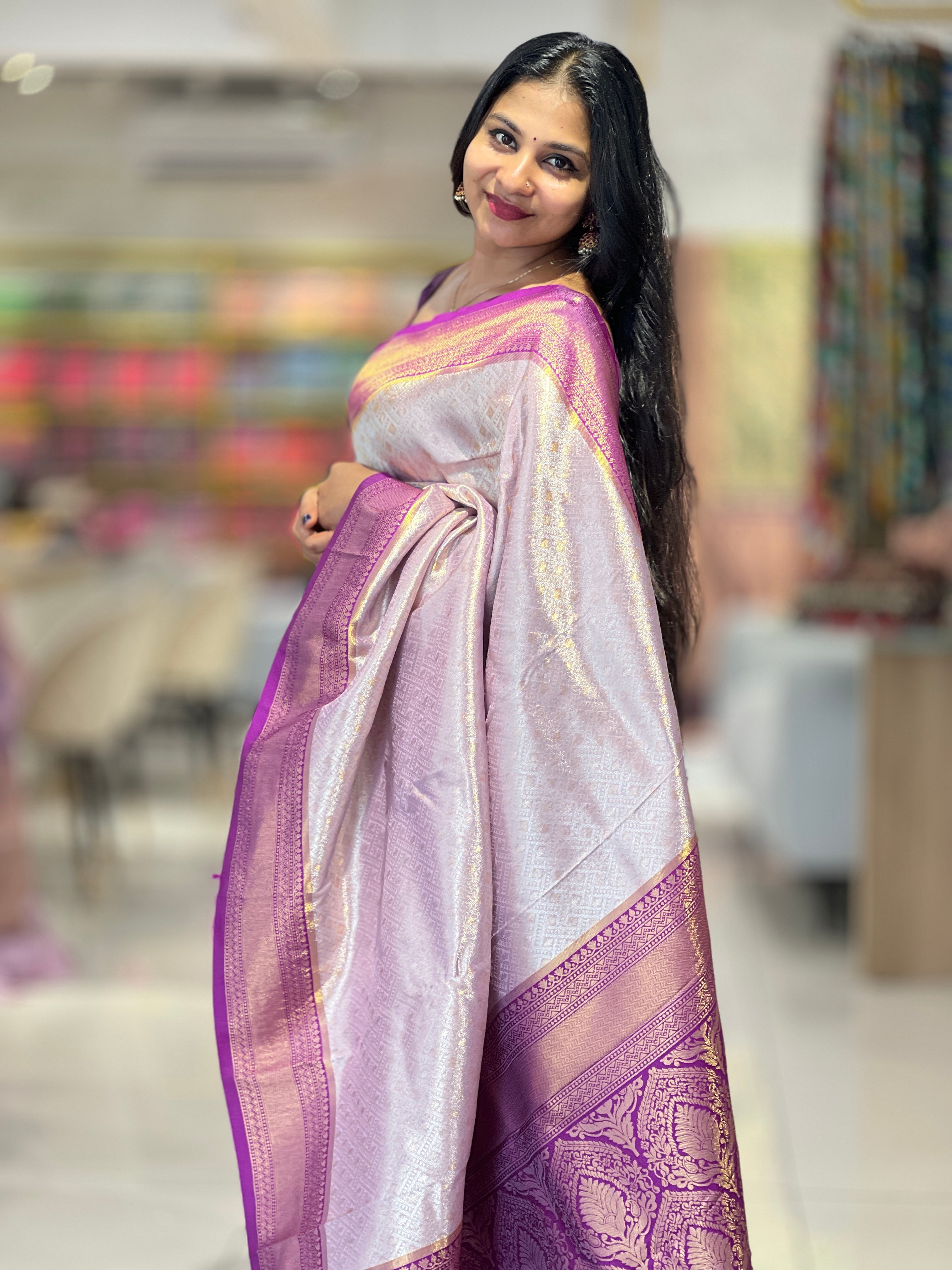 Traditional Zari Woven Brocade Patterned Semi Silk Saree | KAC167