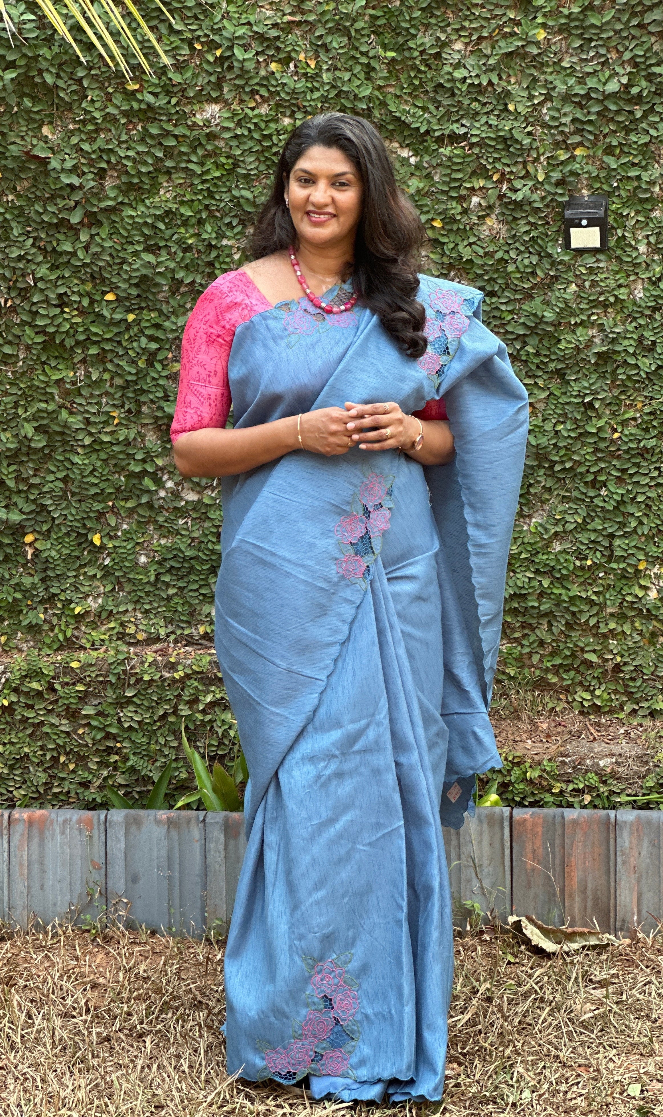 Twine Cutwork Design Semi Silk Saree | TC290